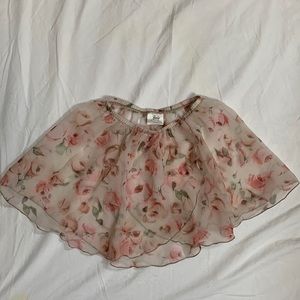 Body Wrappers floral girls dance skirt